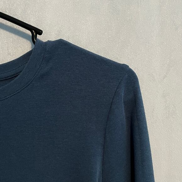 Member's Mark Blue Long Sleeve Crew Neck Basic Shirt New - Picture 3 of 5